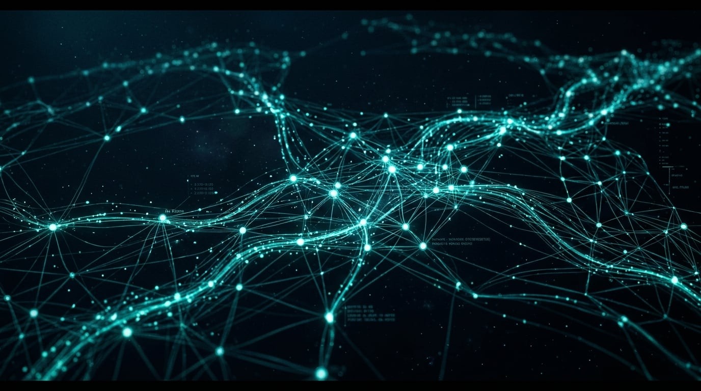 Abstract digital network visualization